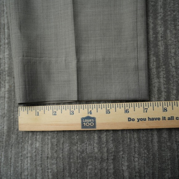 Hugo Boss Dress Pants Men Gray Wool Viscose 34R Measured 33x30.5 - Picture 12 of 13